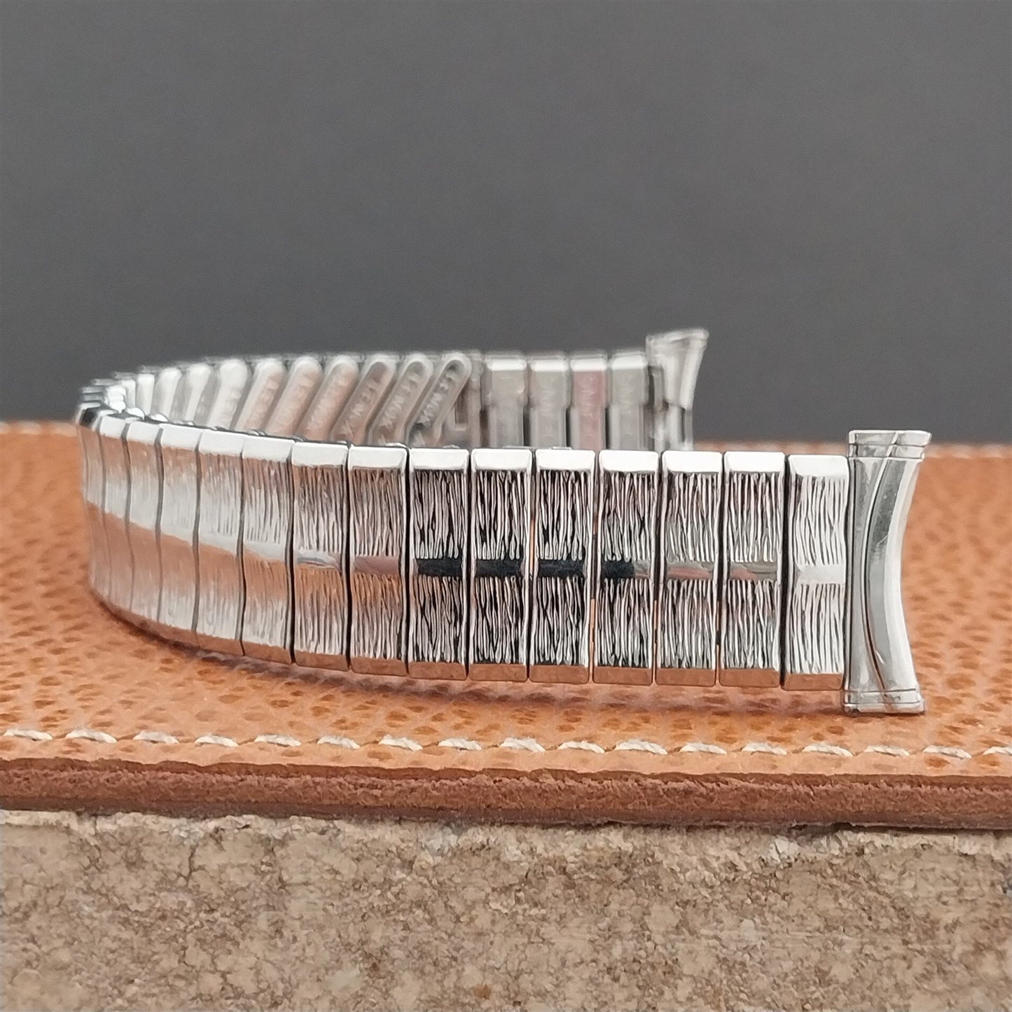 Vintage 19mm 18mm 16mm Stainless Steel Stretch Lenox Unused 1960s Watch Band