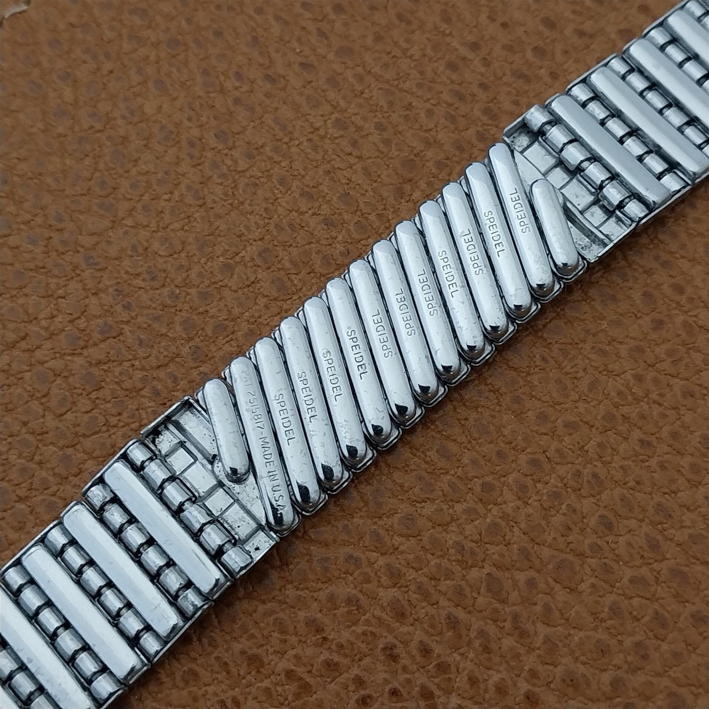 Vintage 1950s White Gold Filled Speidel Fort Knox 19mm 18mm 16mm NOS Watch Band