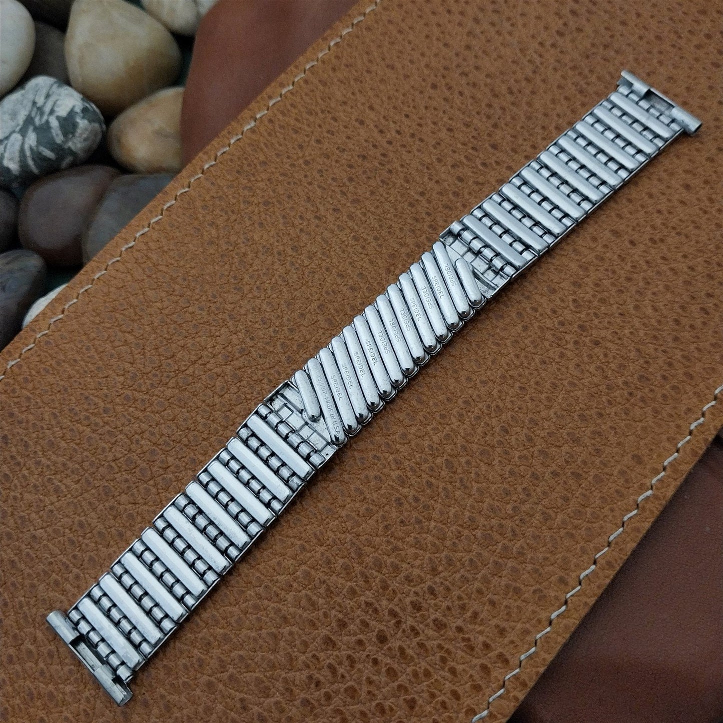 Vintage 1950s White Gold Filled Speidel Fort Knox 19mm 18mm 16mm NOS Watch Band