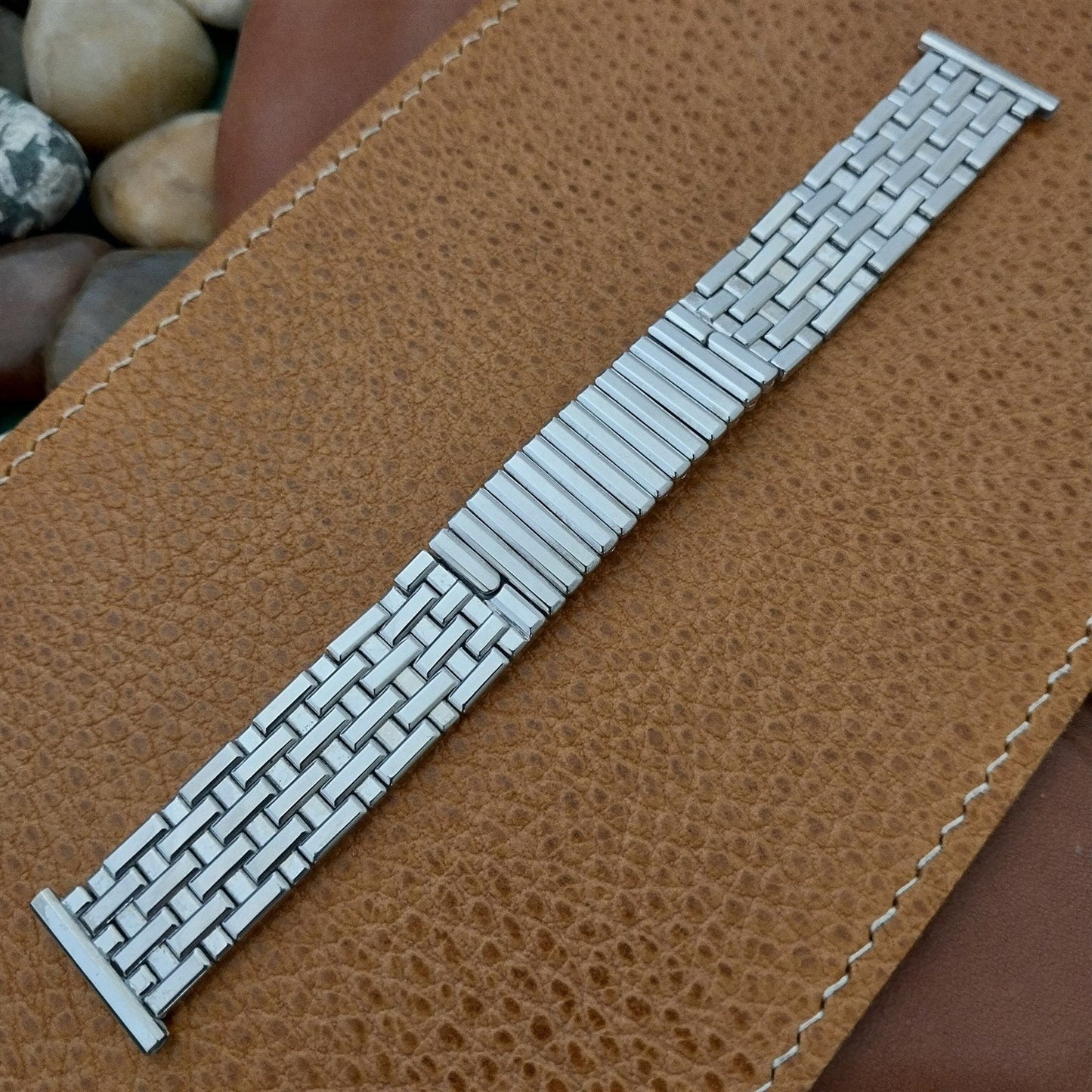 Vintage 1950s White Gold Filled Speidel Fort Knox 19mm 18mm 16mm NOS Watch Band