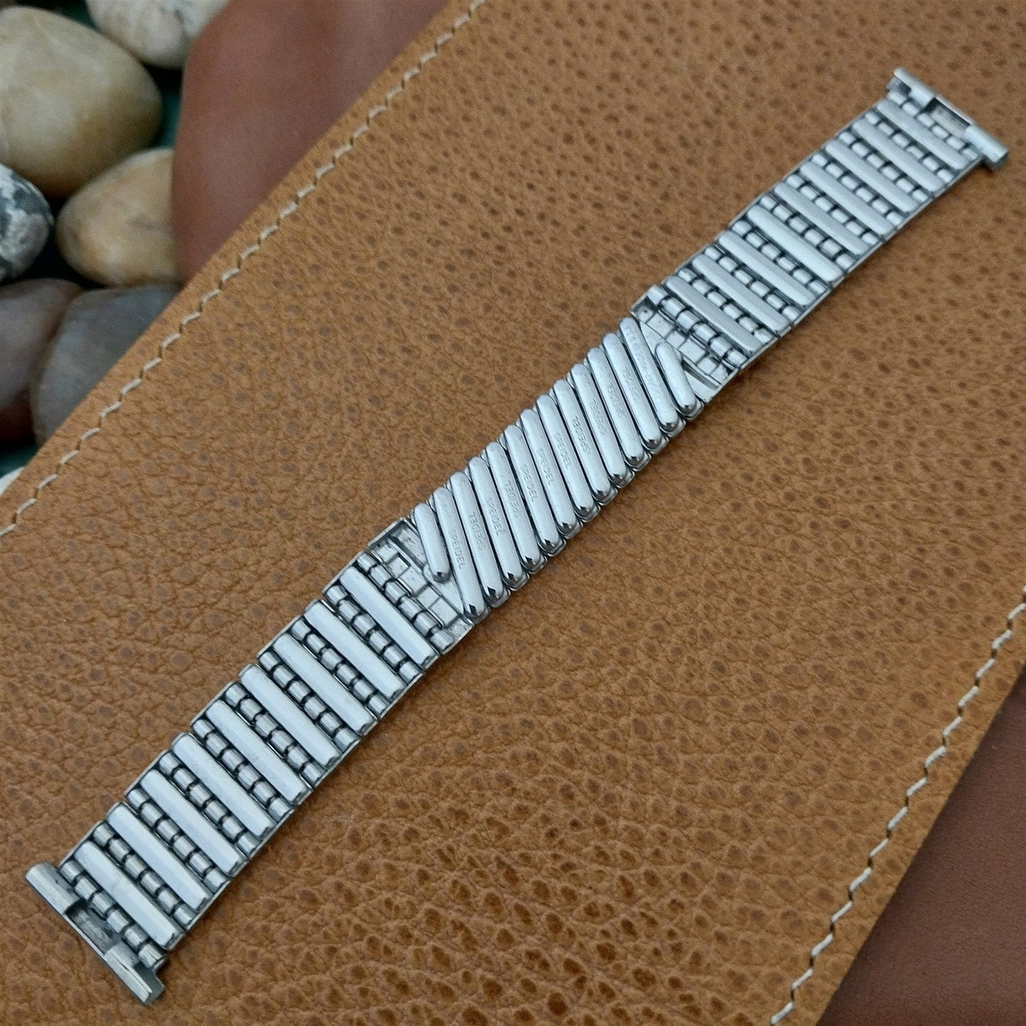 Vintage 1950s White Gold Filled Speidel Fort Knox 19mm 18mm 16mm NOS Watch Band