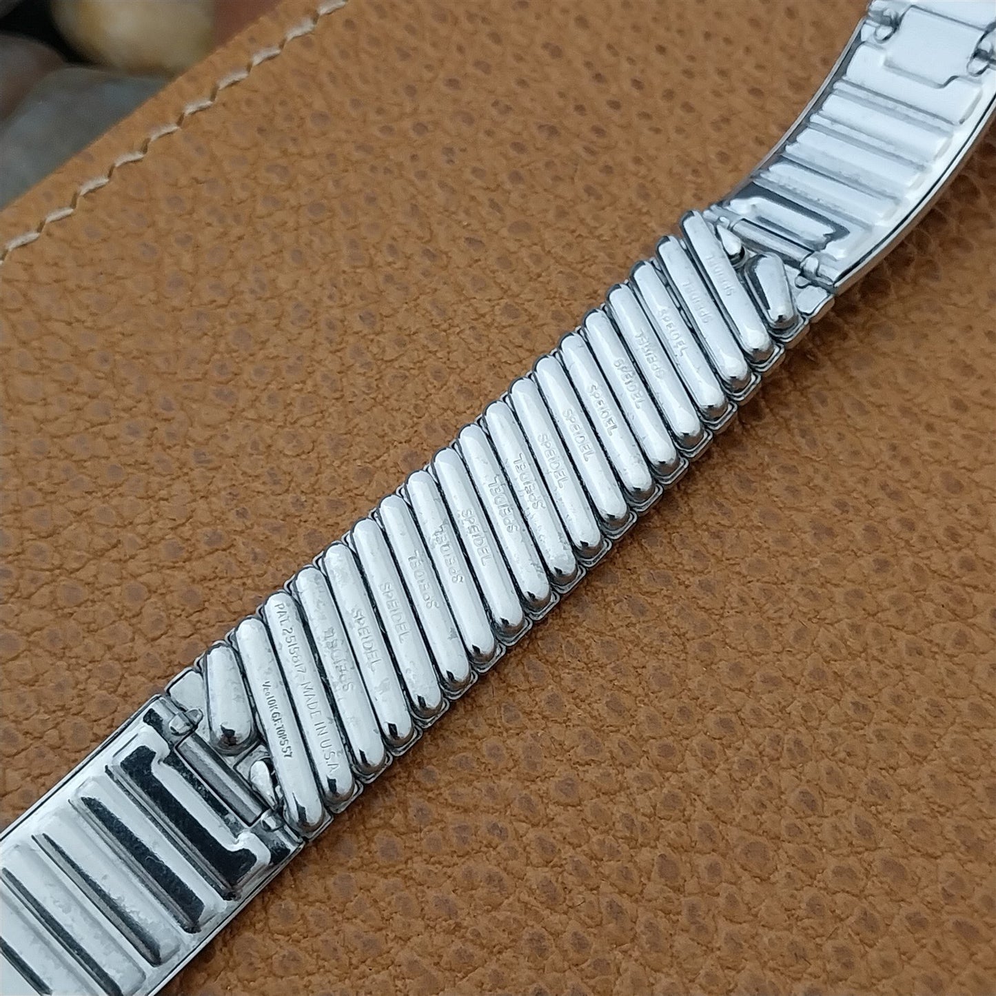 19mm 18mm 1957 Speidel Maraca 10k White Gold-Fill Unused MCM Vintage Watch Band