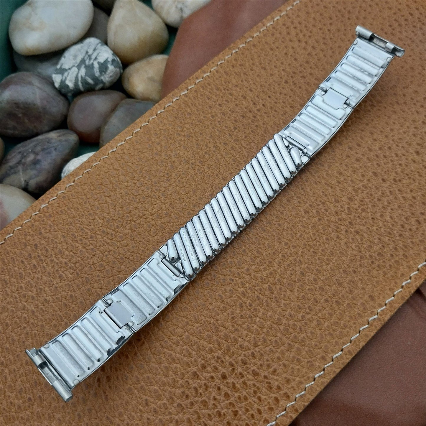 19mm 18mm 1957 Speidel Maraca 10k White Gold-Fill Unused MCM Vintage Watch Band