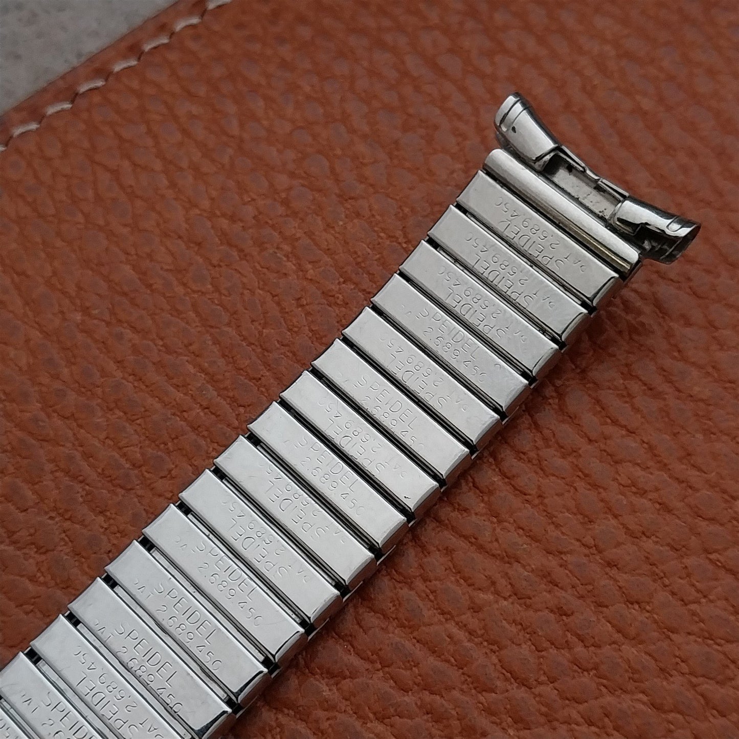 1970s Speidel Fullback Long Stainless Steel 19mm Unused nos Vintage Watch Band