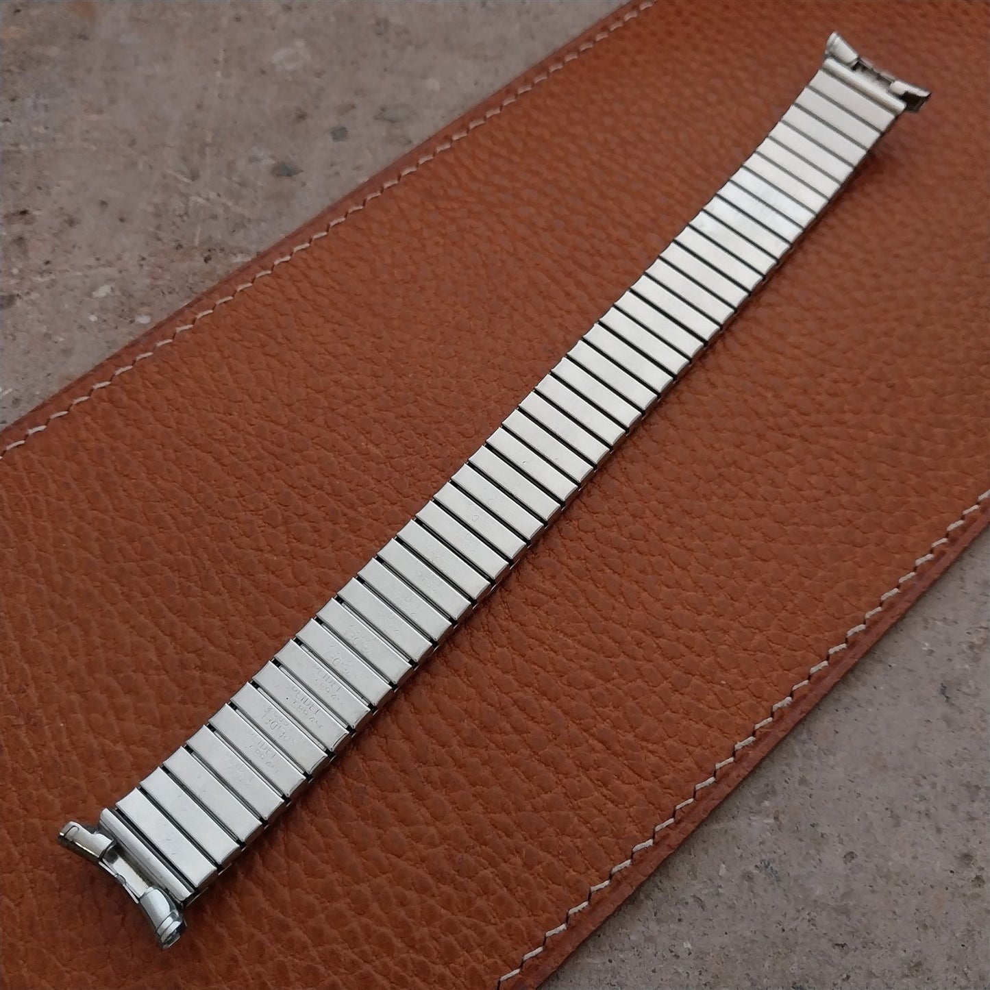 1970s Speidel Fullback Long Stainless Steel 19mm Unused nos Vintage Watch Band