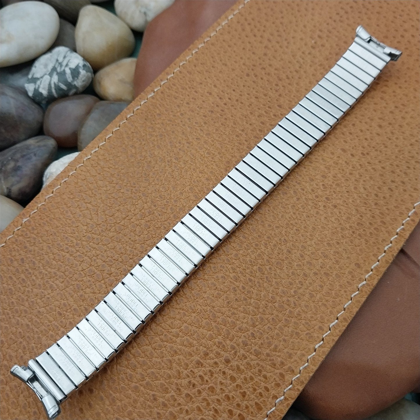 1970s Speidel Fullback Long Stainless Steel 19mm Unused nos Vintage Watch Band