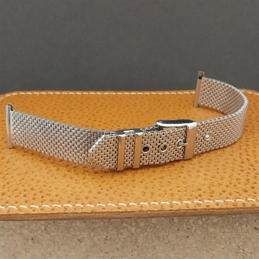 18mm 19mm 16mm 1950s Flex-Let Stainless Steel Mesh Unused Vintage Watch Band