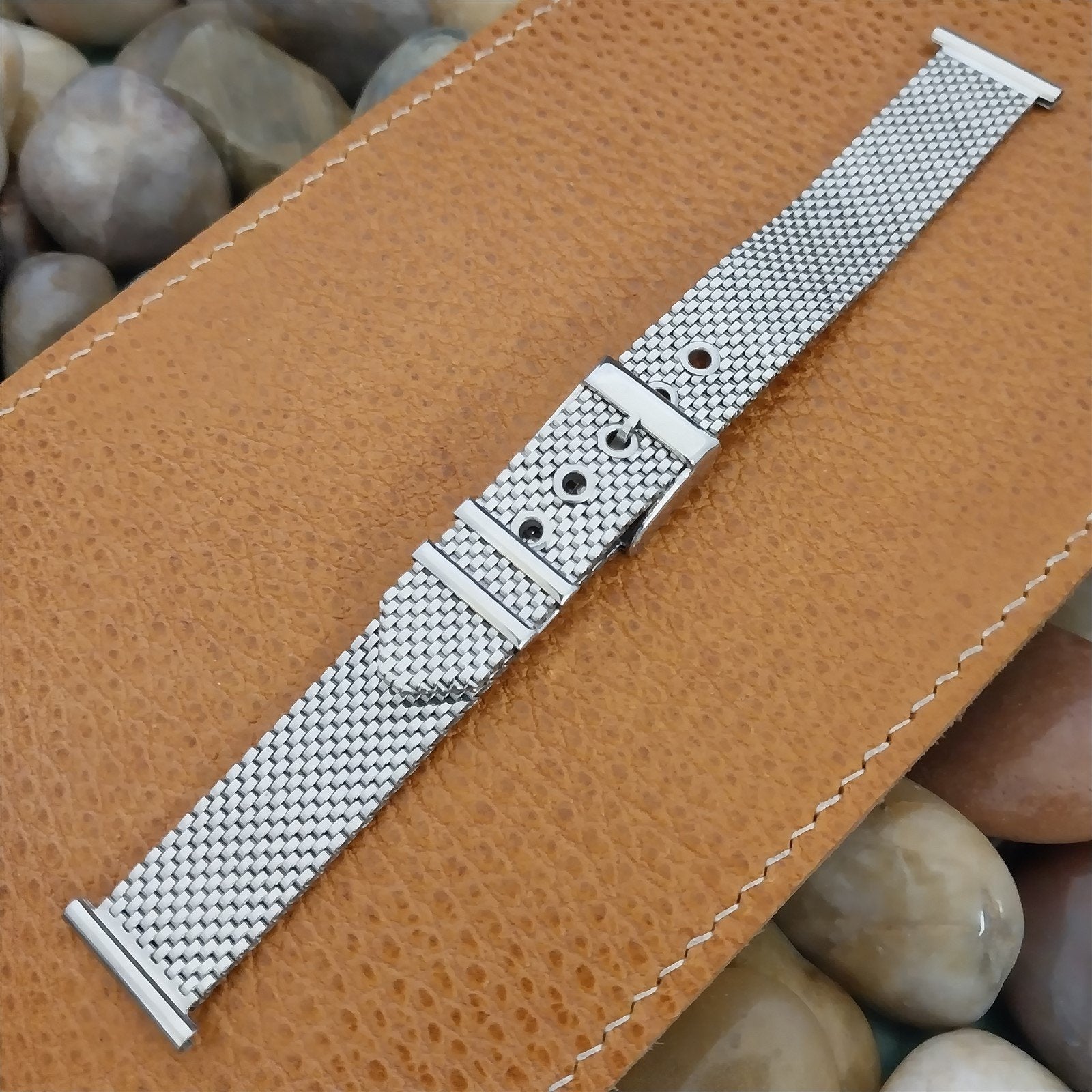 18mm 19mm 16mm 1950s Flex-Let Stainless Steel Mesh Unused Vintage Watch Band