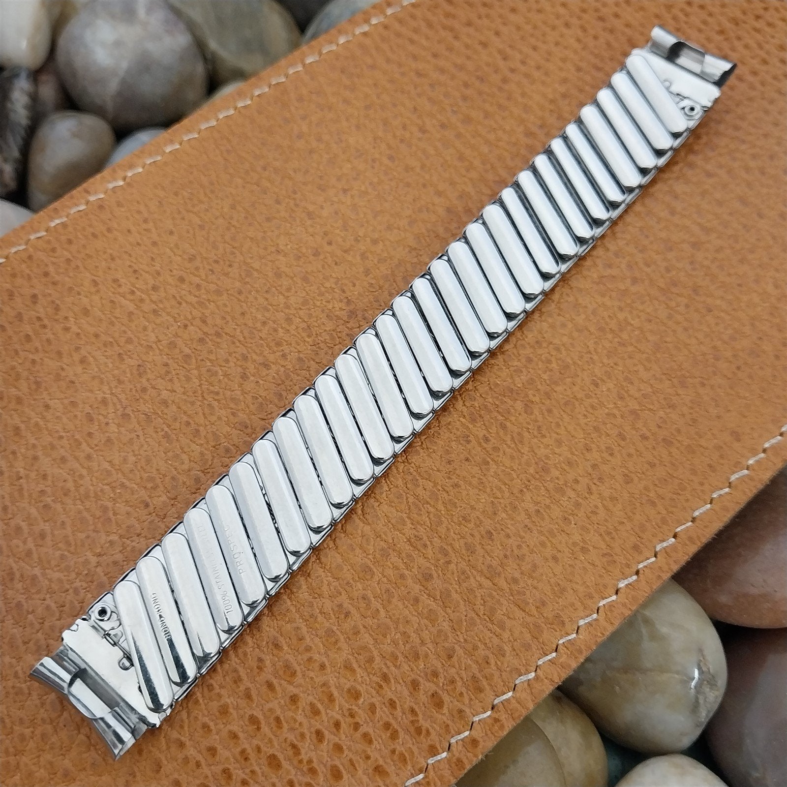 5/8" Prospect Stainless Steel Scissor Expansion nos Unused Vintage Watch Band