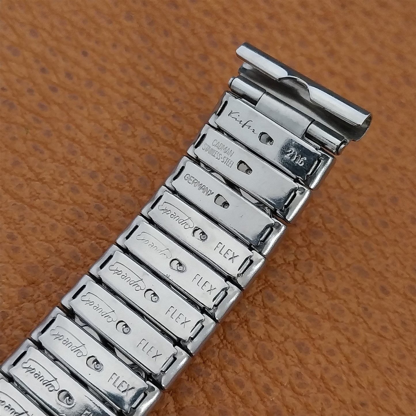 18mm Expandro Flex Stainless Steel Expansion Unused nos Vintage Watch Band