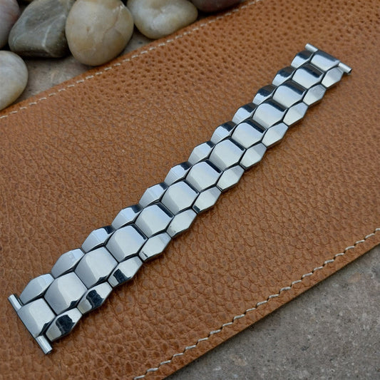 5/8"-3/4" Bellavance Short Stainless Quadra-Stretch Expansion Vintage Watch Band