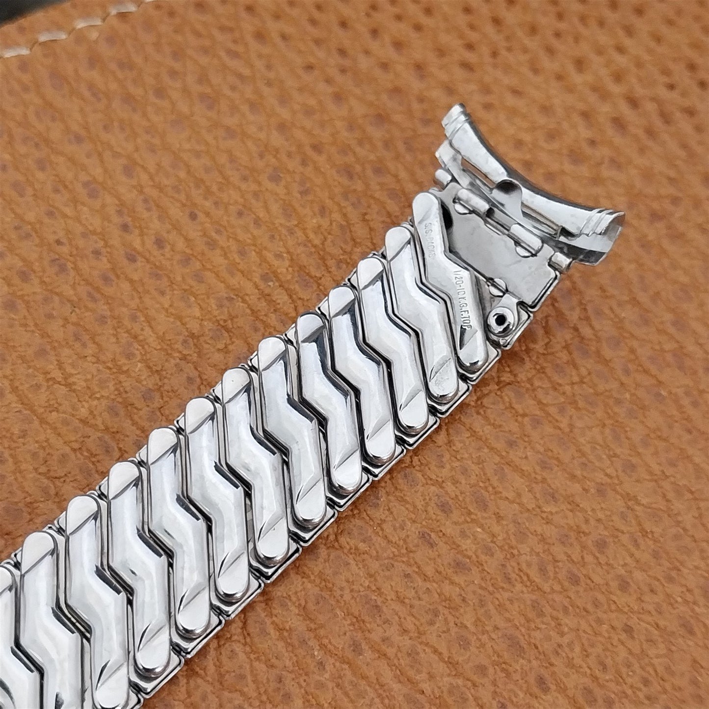 19mm 18mm 16mm Kreisler White Gold Filled nos Classic 1950s Vintage Watch Band