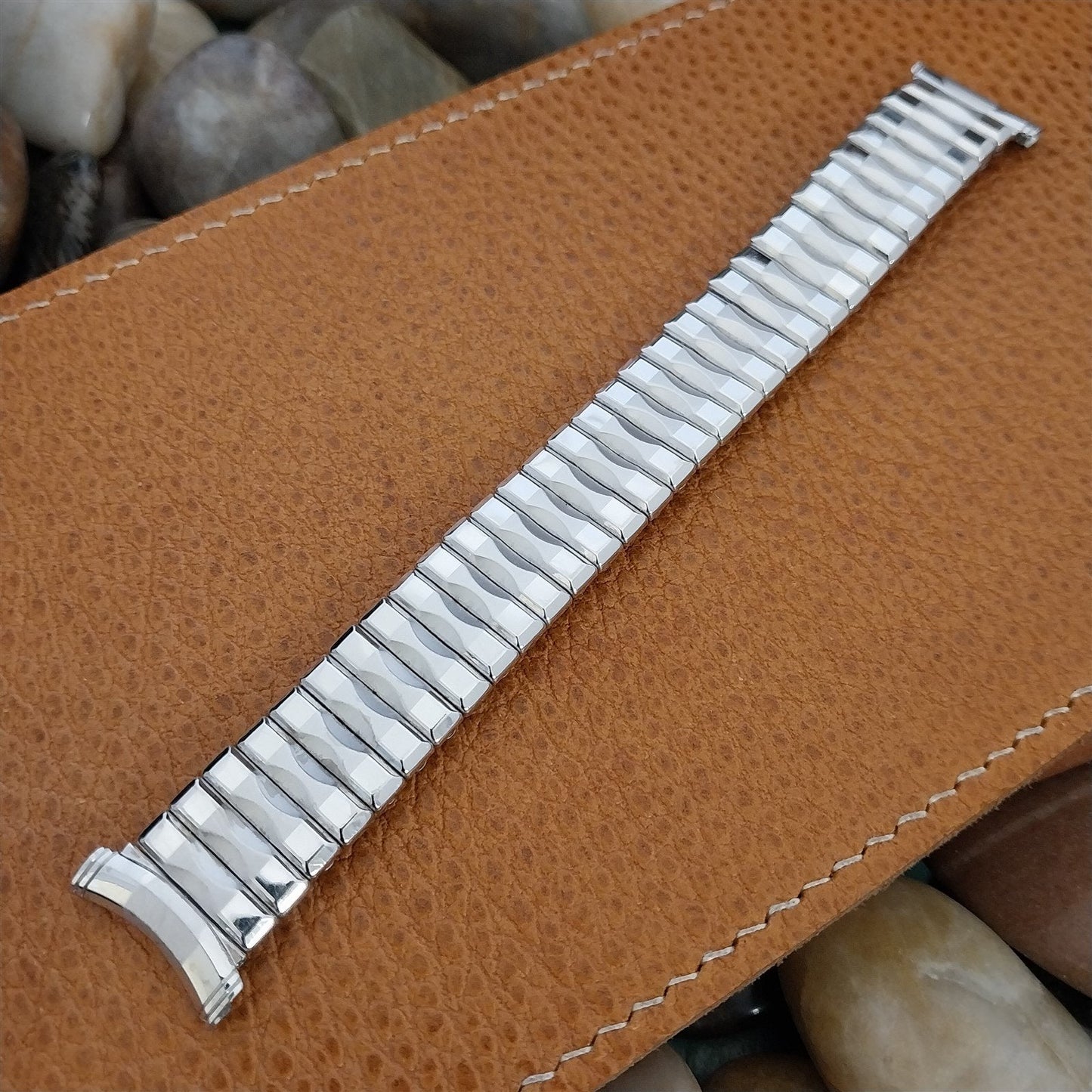 19mm 18mm 16mm Kreisler White Gold Filled nos Classic 1950s Vintage Watch Band