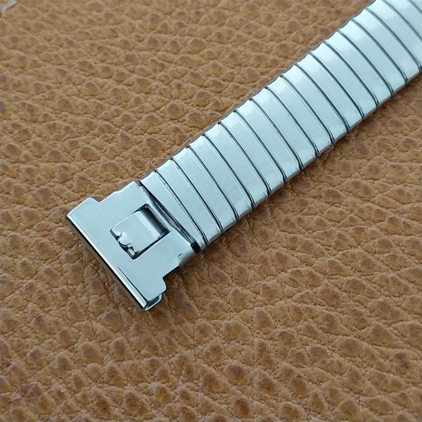 Vintage 5/8" SKS 12k White Gold-Filled Wire Lug Unused Classic 1940s Watch Band