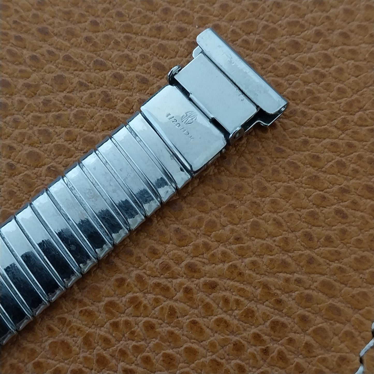 Vintage 5/8" SKS 12k White Gold-Filled Wire Lug Unused Classic 1940s Watch Band