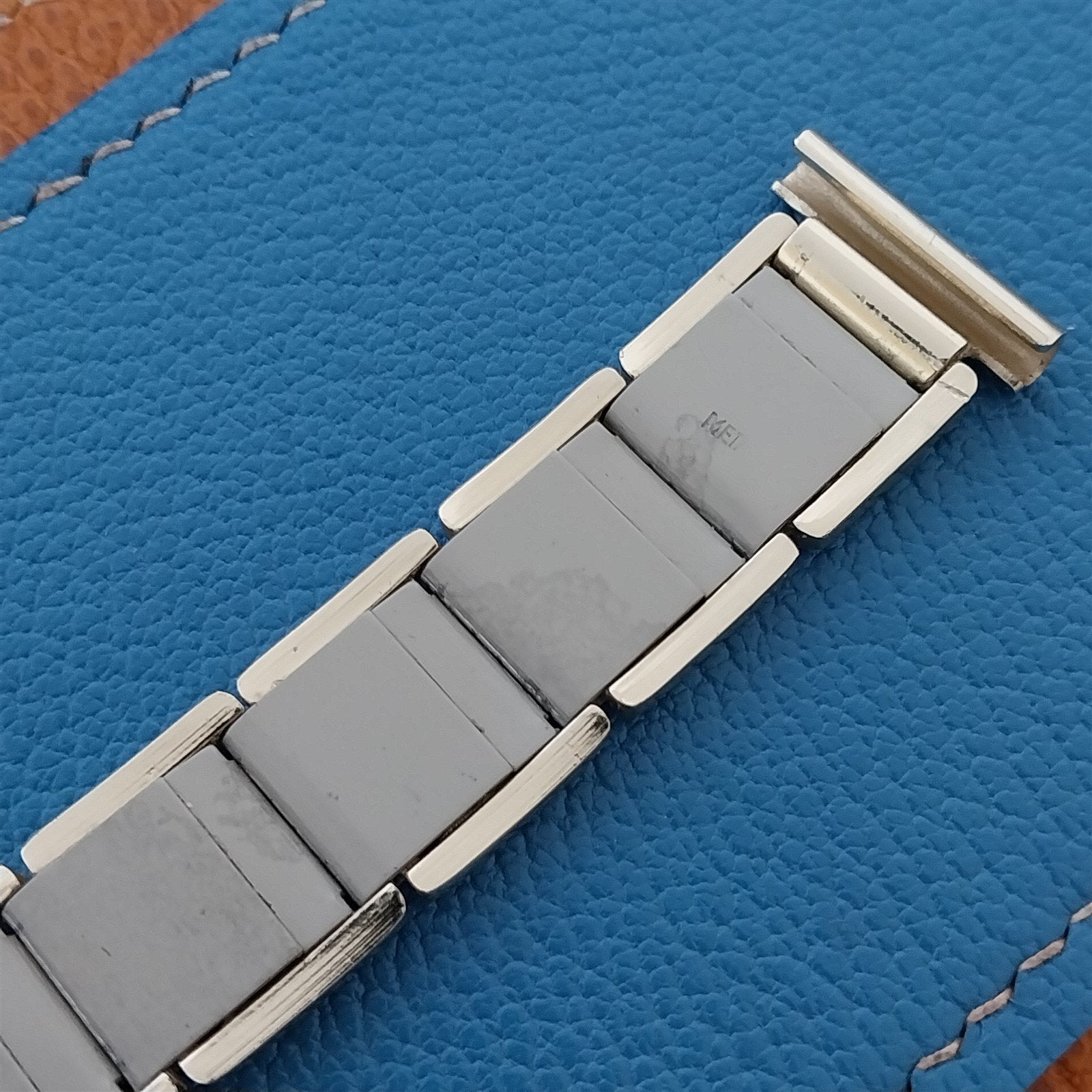 19mm 18mm 16mm Oxydor Swiss Aluminum Gold & Gray nos Unused Vintage Watch Band