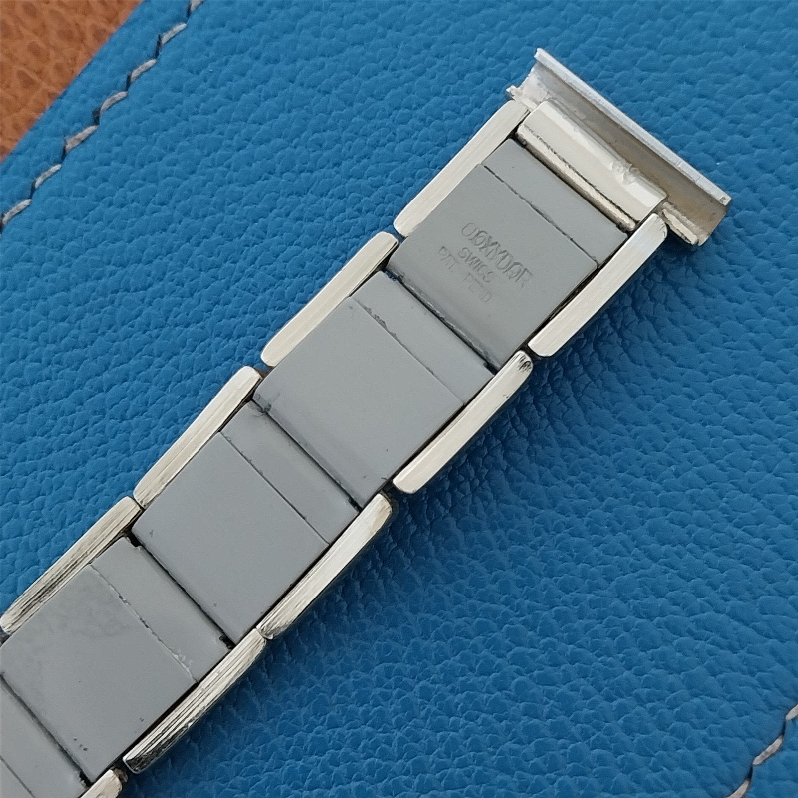 19mm 18mm 16mm Oxydor Swiss Aluminum Gold & Gray nos Unused Vintage Watch Band