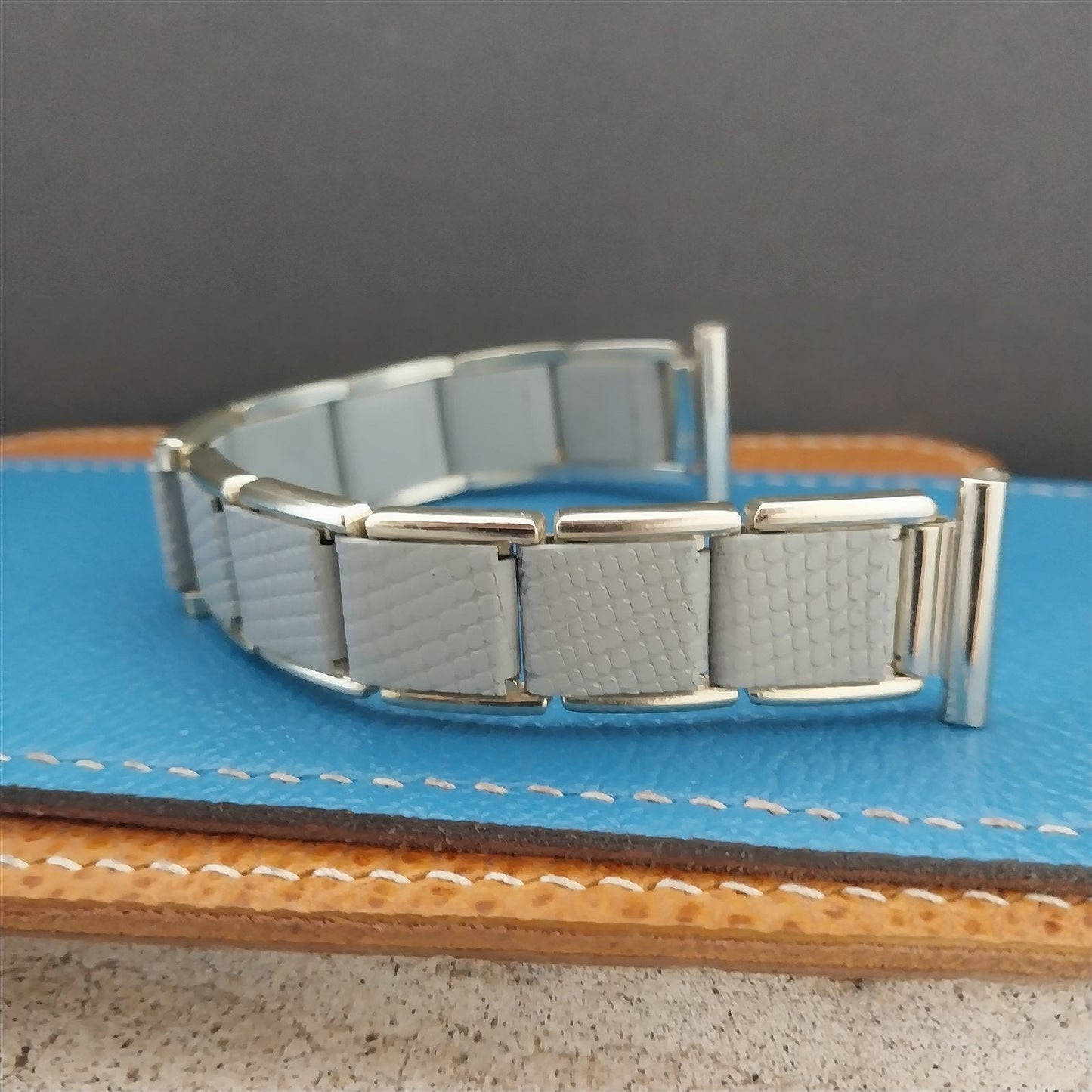 19mm 18mm 16mm Oxydor Swiss Aluminum Gold & Gray nos Unused Vintage Watch Band