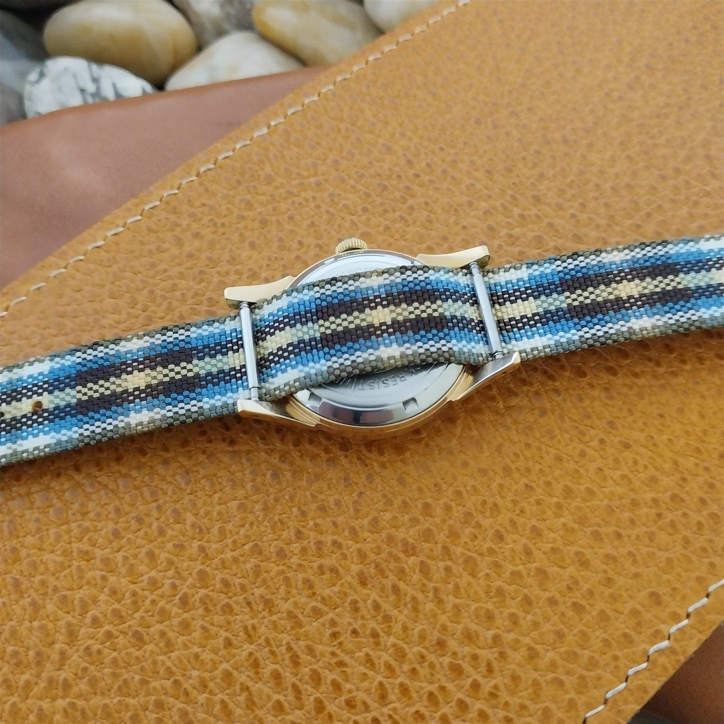 5/8" Madras Plaid Tropical Single Pass Classic Unused 1950s Vintage Watch Band