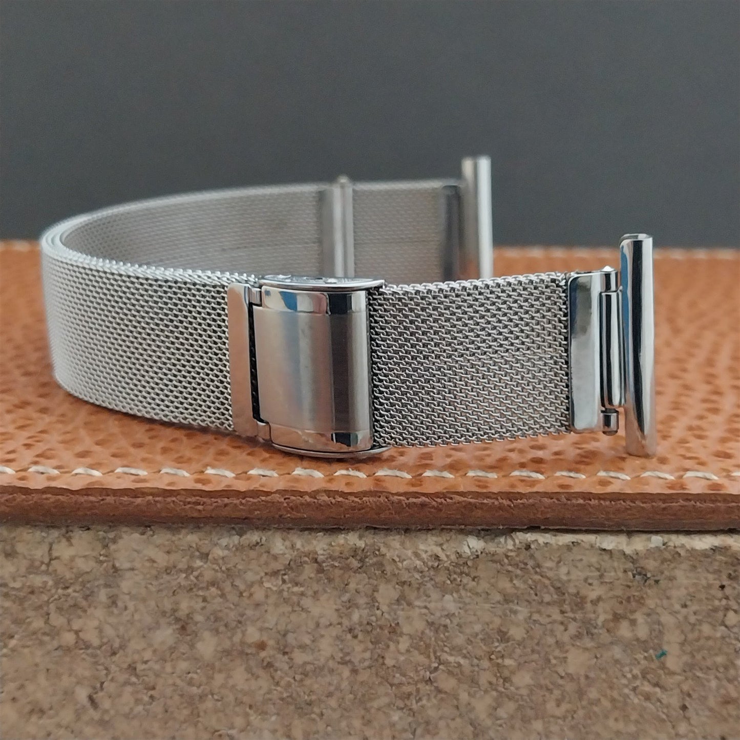Vintage 20mm 19mm 18mm Stainless Steel Mesh NOS 1950s Glauner & Epp Watch Band