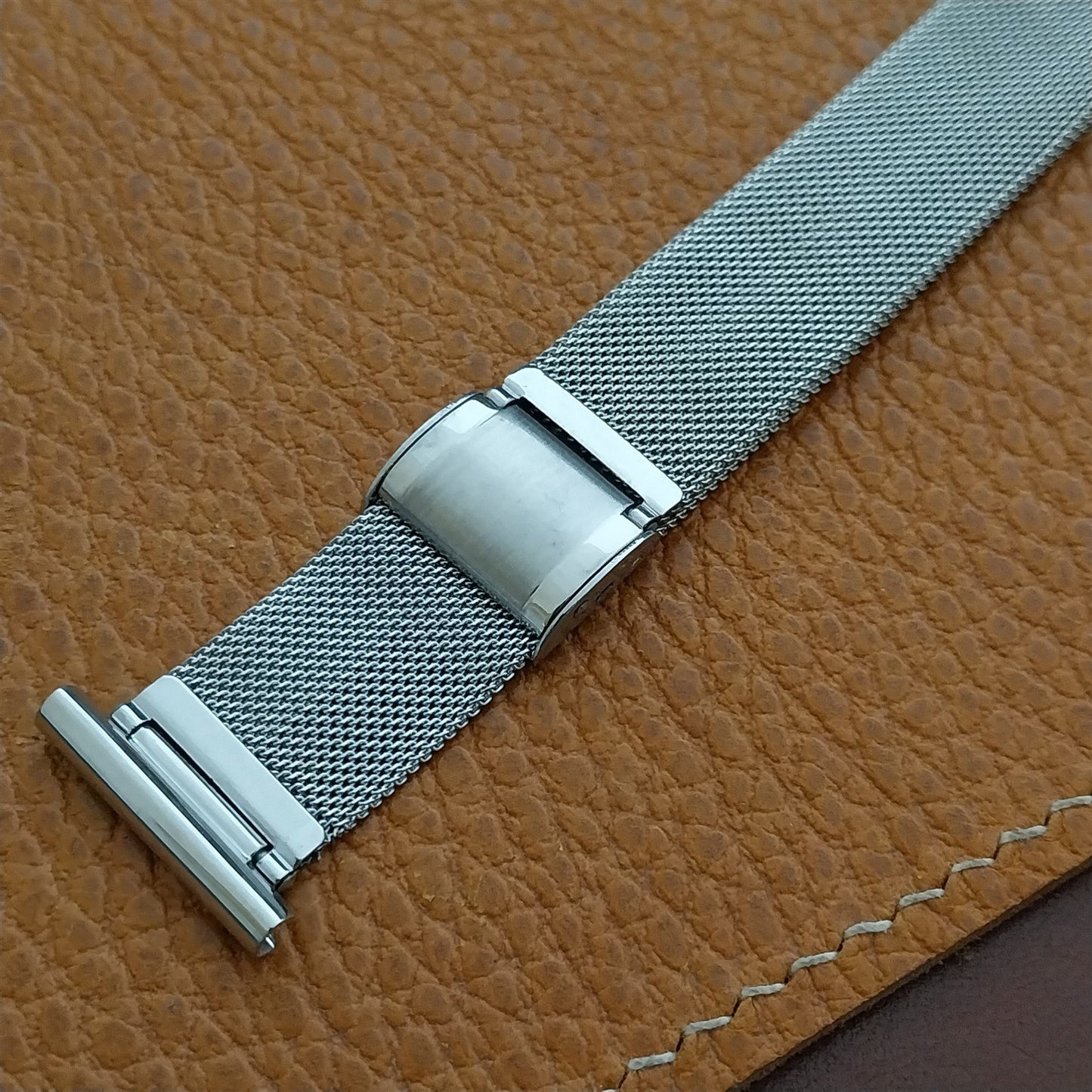 Vintage 20mm 19mm 18mm Stainless Steel Mesh NOS 1950s Glauner & Epp Watch Band
