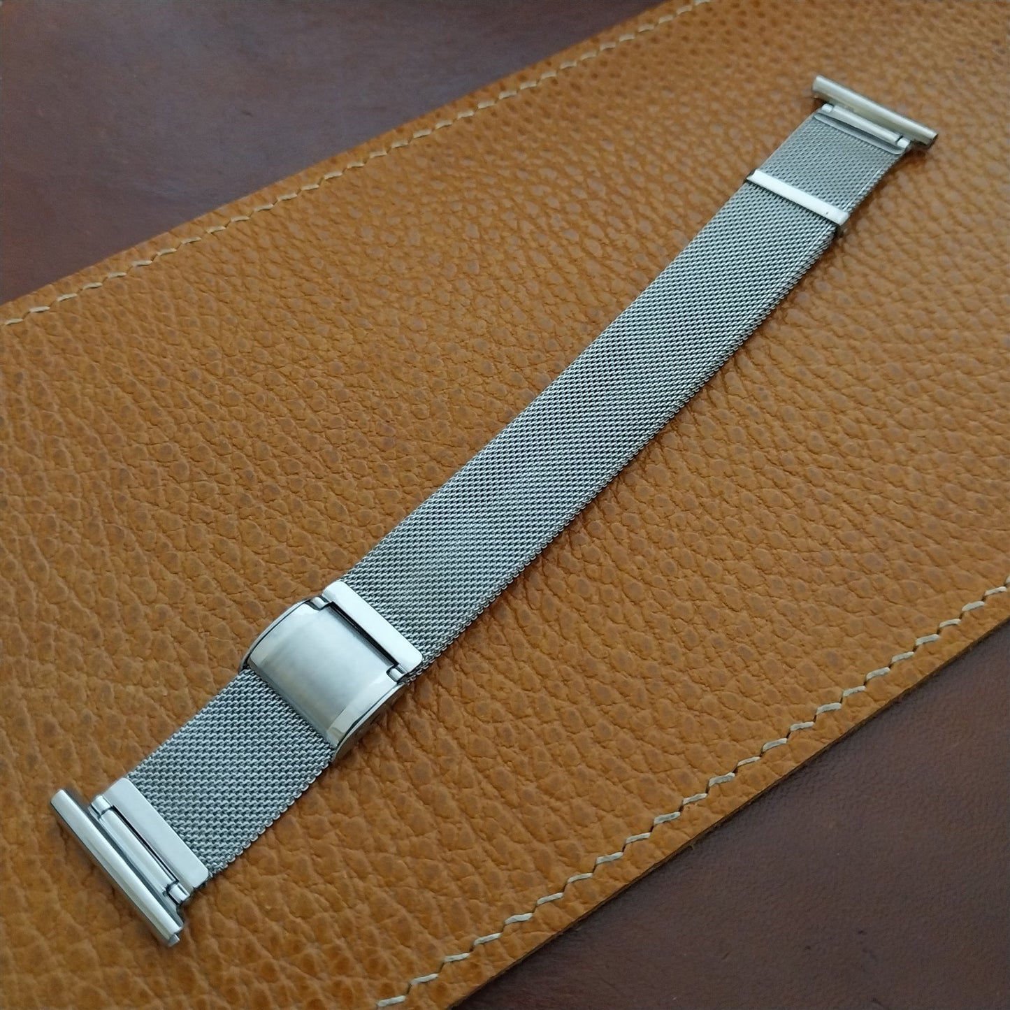 Vintage 20mm 19mm 18mm Stainless Steel Mesh NOS 1950s Glauner & Epp Watch Band