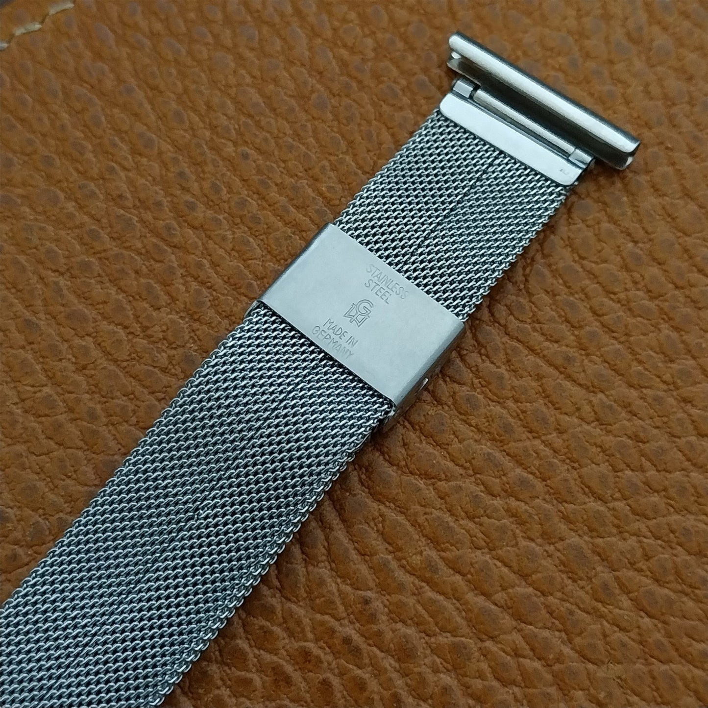 Vintage 20mm 19mm 18mm Stainless Steel Mesh NOS 1950s Glauner & Epp Watch Band