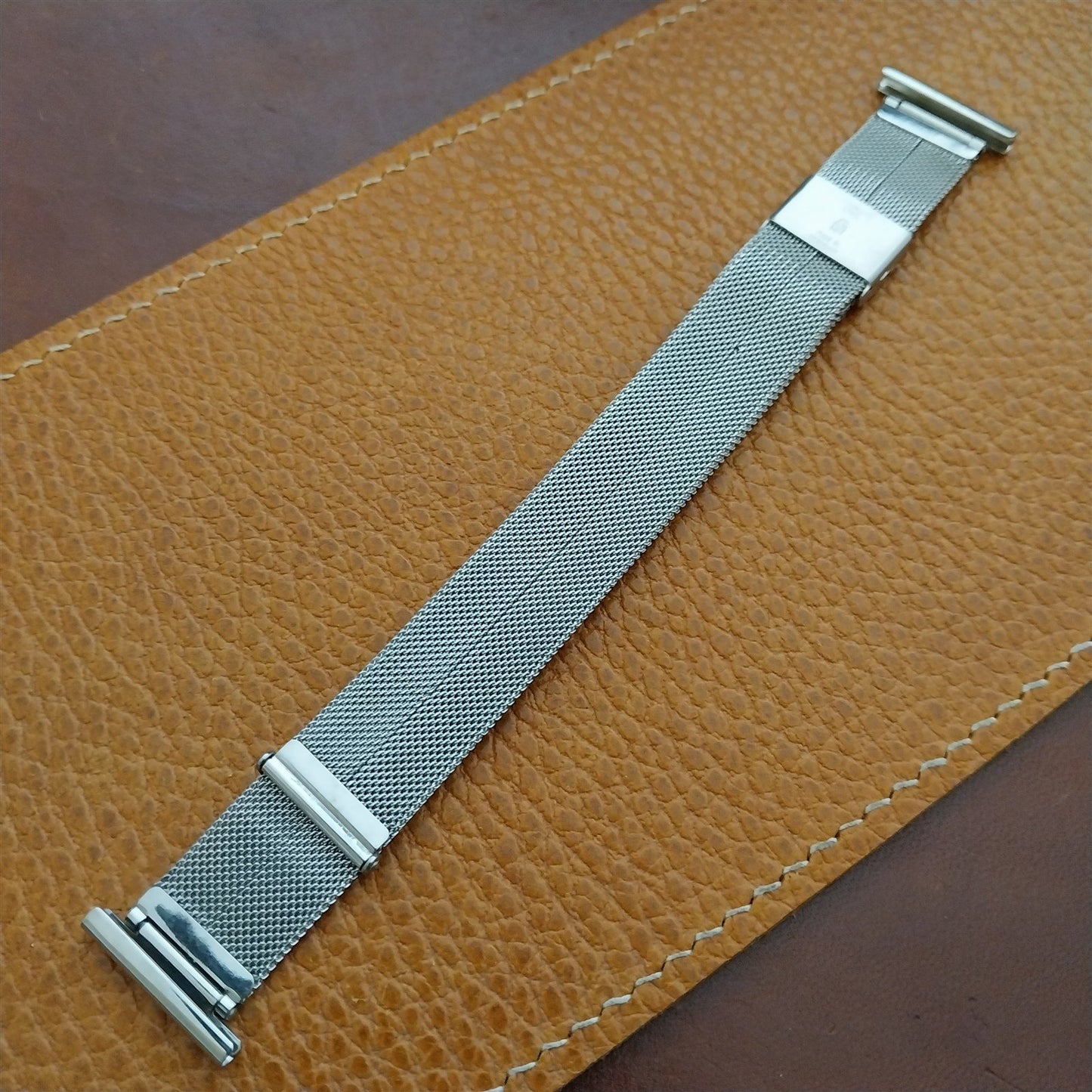 Vintage 20mm 19mm 18mm Stainless Steel Mesh NOS 1950s Glauner & Epp Watch Band