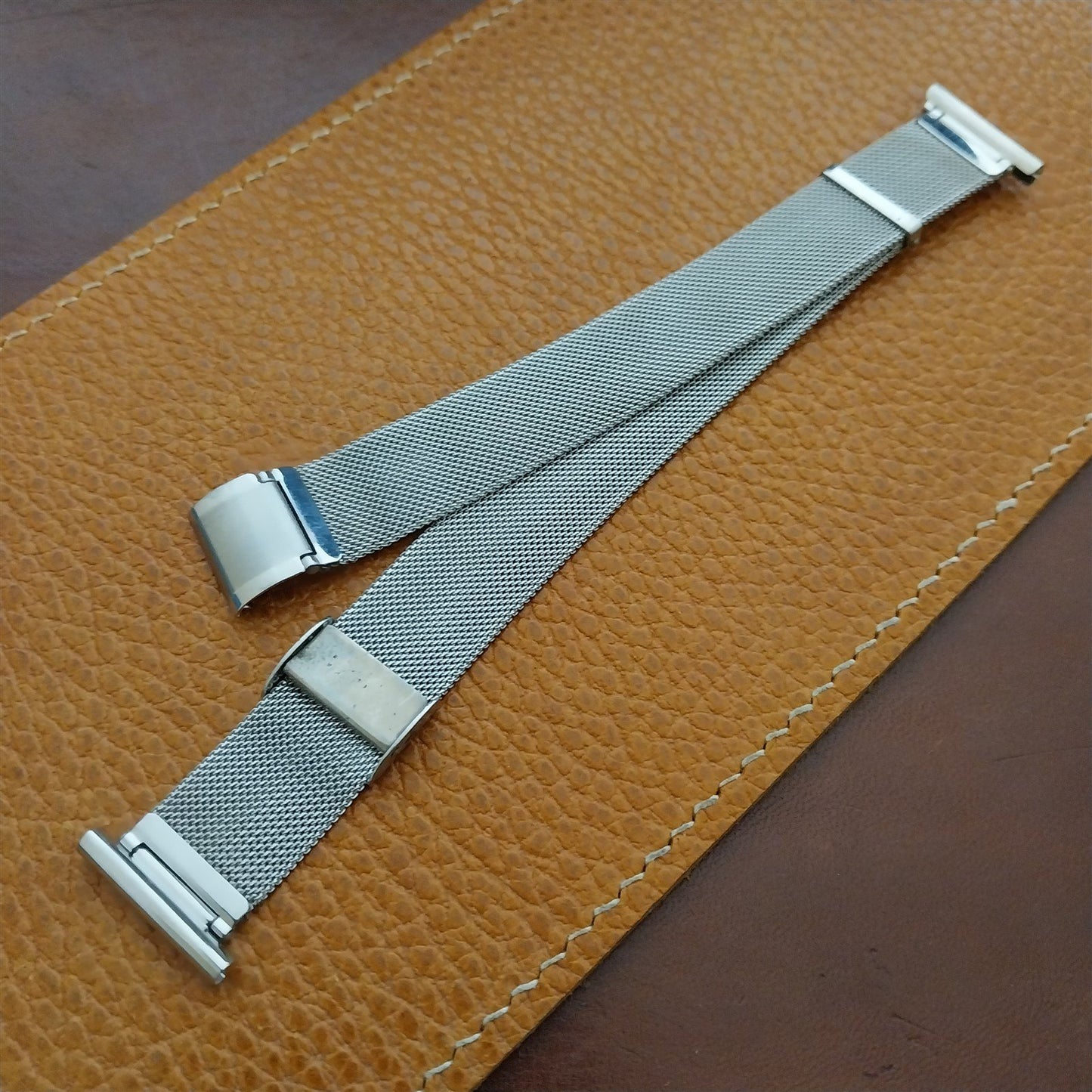Vintage 20mm 19mm 18mm Stainless Steel Mesh NOS 1950s Glauner & Epp Watch Band