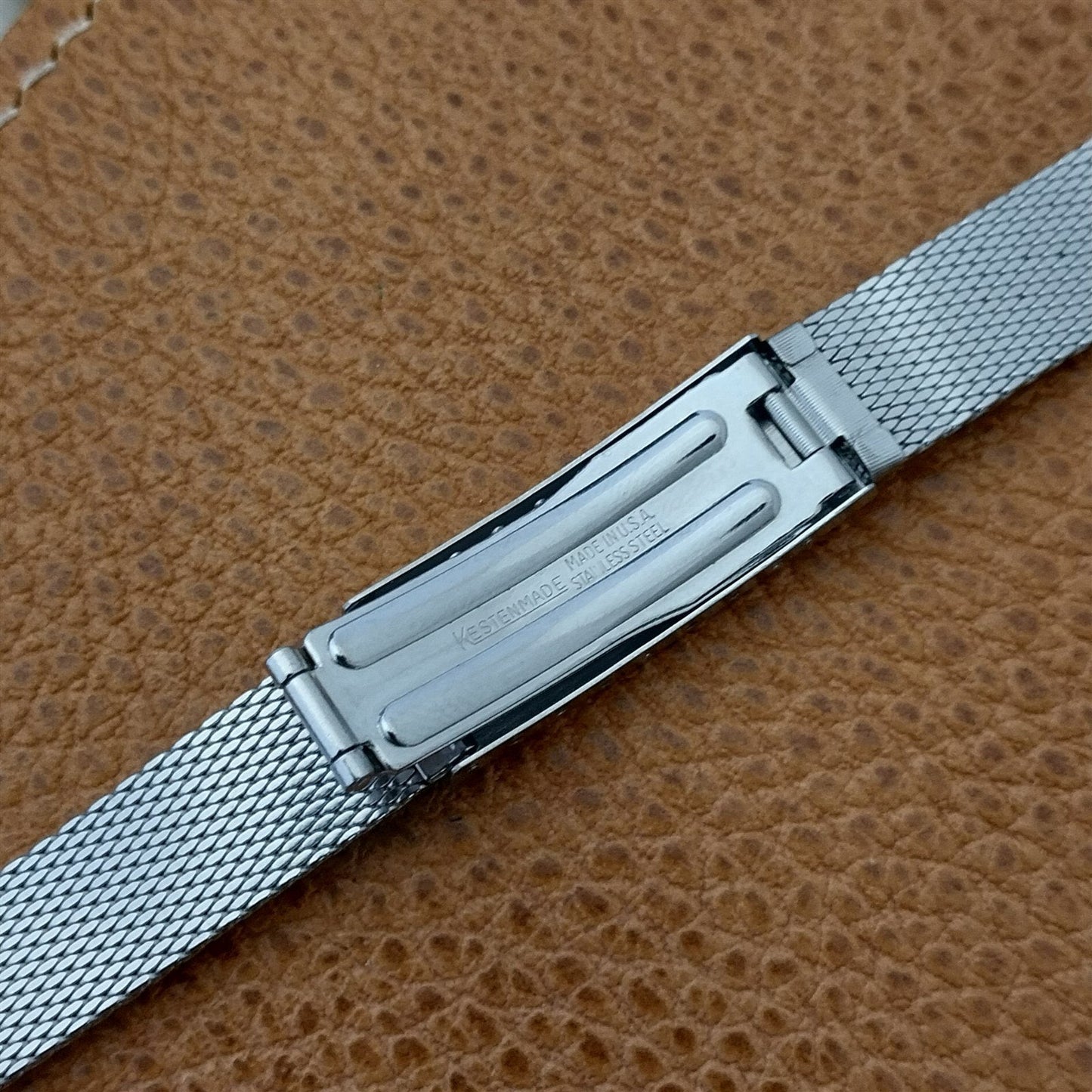 Kestenmade Womens Stainless Steel Mesh 14mm 13mm Unused 1960s Vintage Watch Band