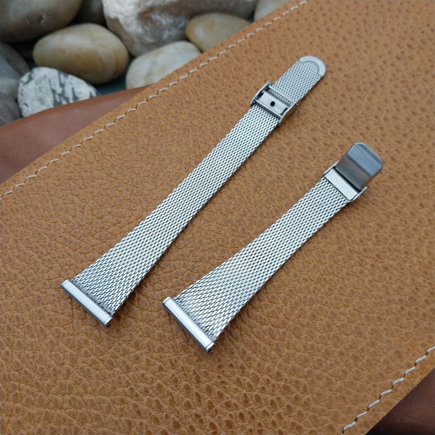 Kestenmade Womens Stainless Steel Mesh 17.2mm Unused 1960s Vintage Watch Band