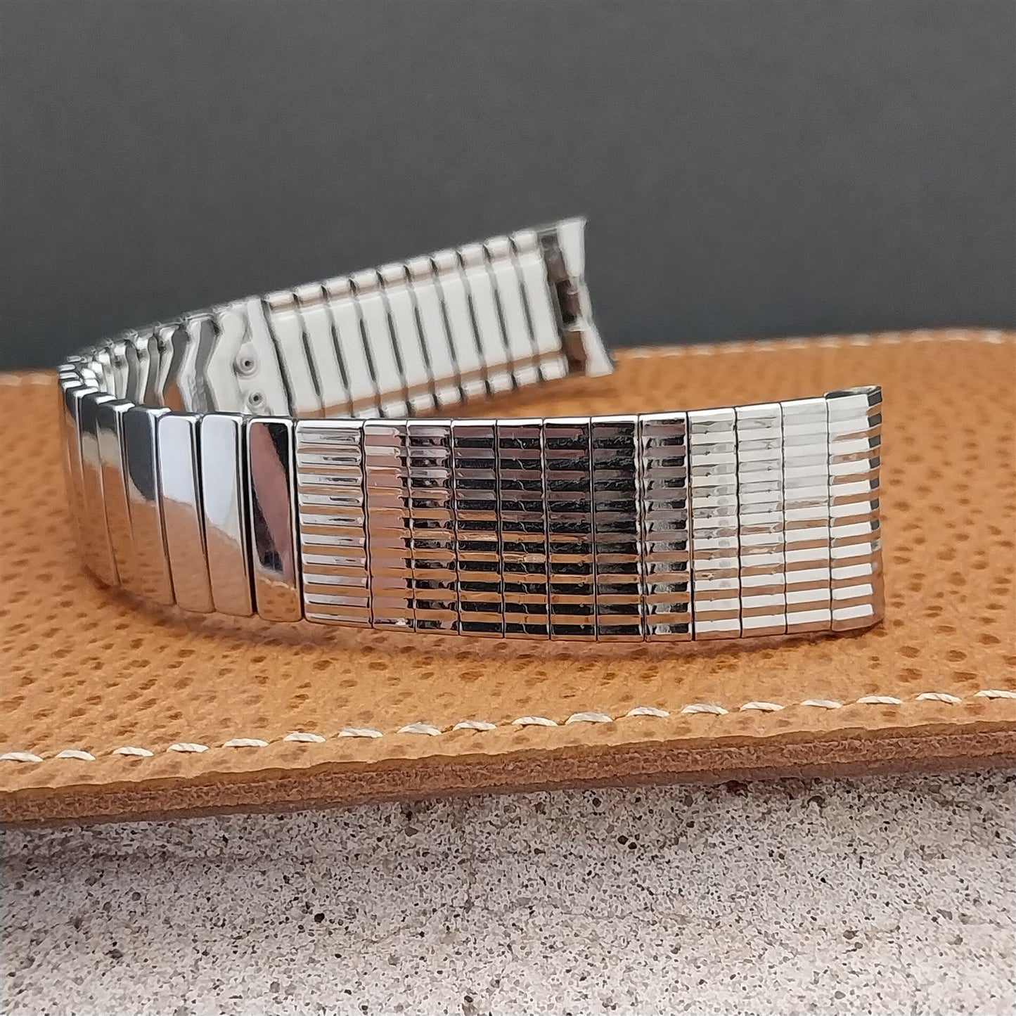17.2mm Baldwin Stainless Steel Expansion nos Unused 1960s-1970s Watch Band
