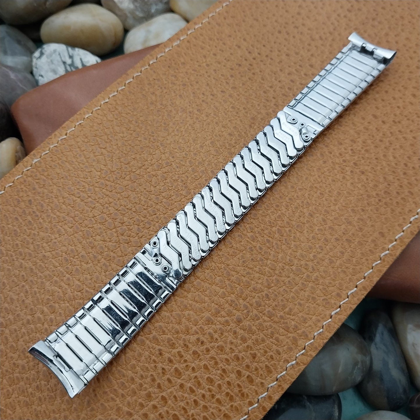 17.2mm Baldwin Stainless Steel Expansion nos Unused 1960s-1970s Watch Band