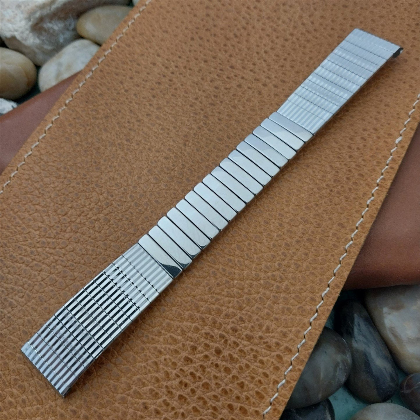 17.2mm Baldwin Stainless Steel Expansion nos Unused 1960s-1970s Watch Band