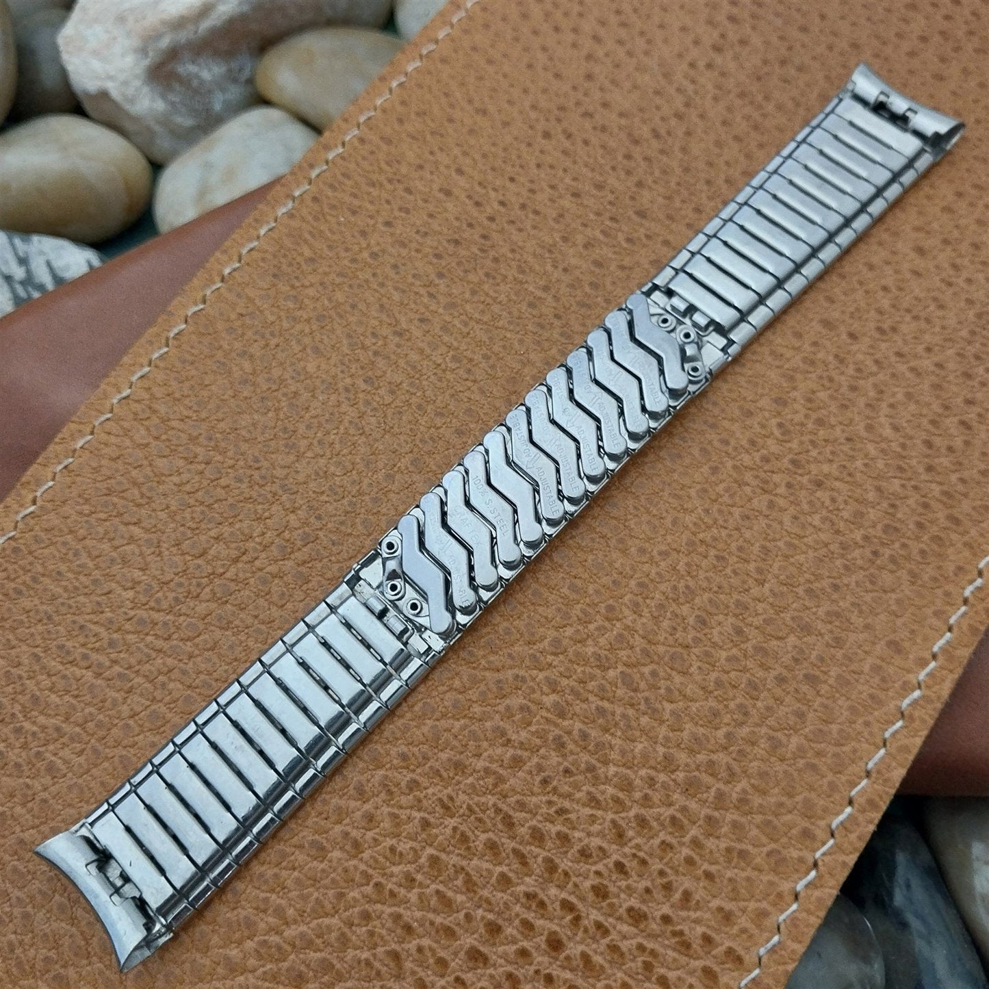 17.2mm Stainless Steel nos 1960s Expansion Craftex Unused nos Vintage Watch Band