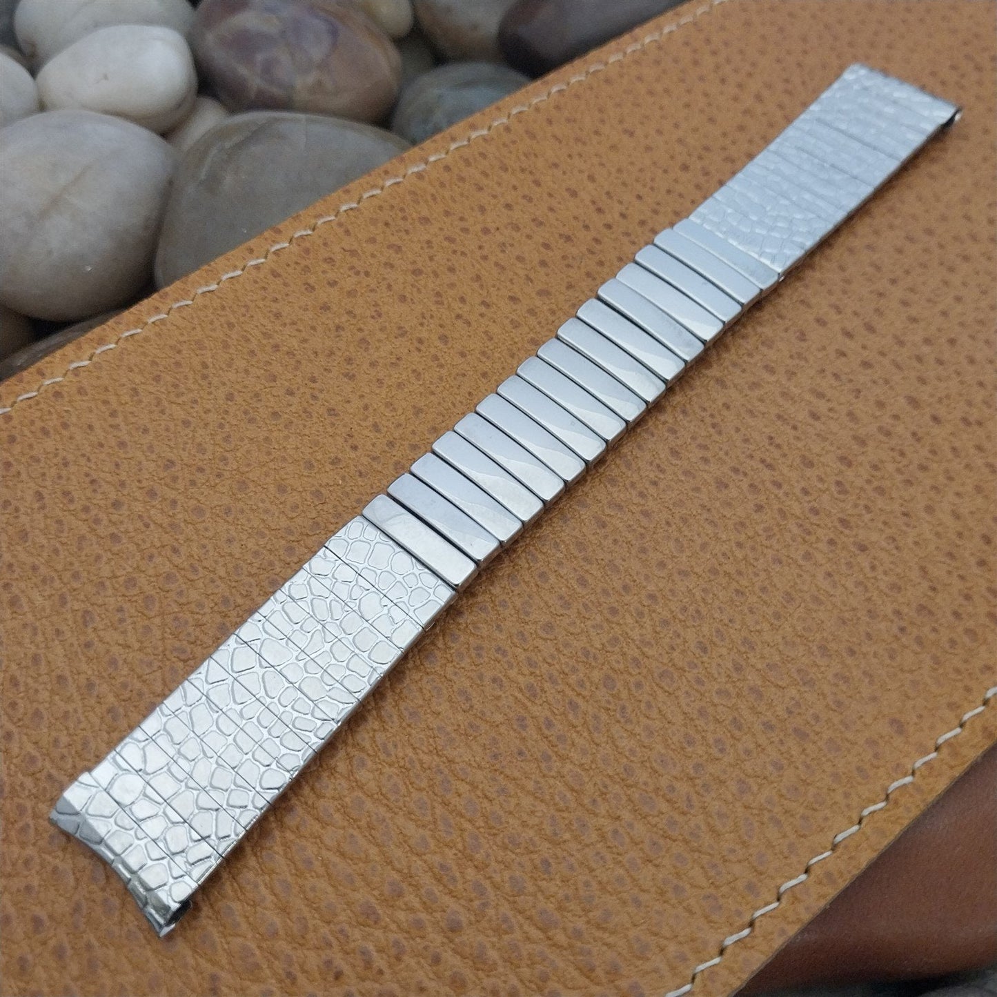 17.2mm Stainless Steel nos 1960s Expansion Craftex Unused nos Vintage Watch Band