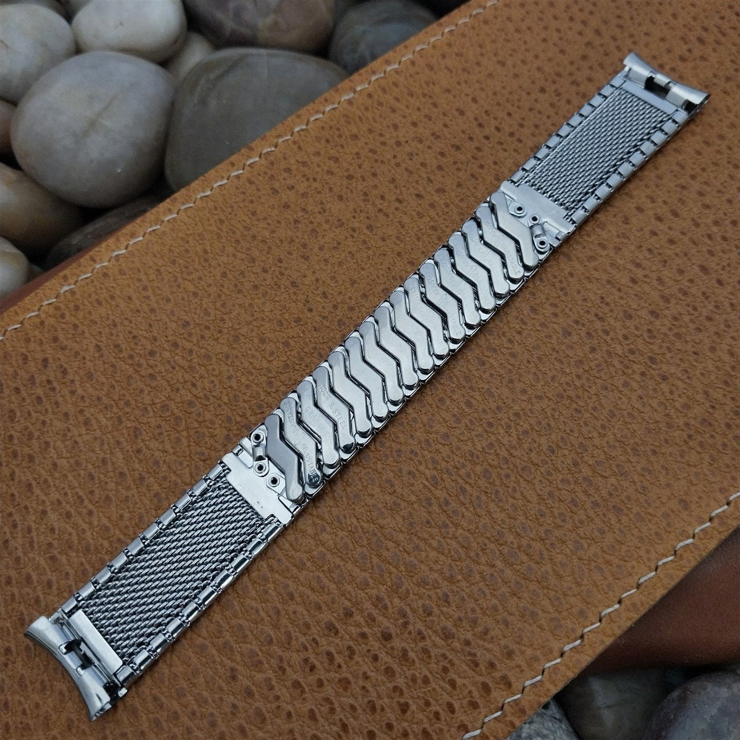 17.2mm Stainless Steel nos 1960s Expansion Craftex Unused nos Vintage Watch Band