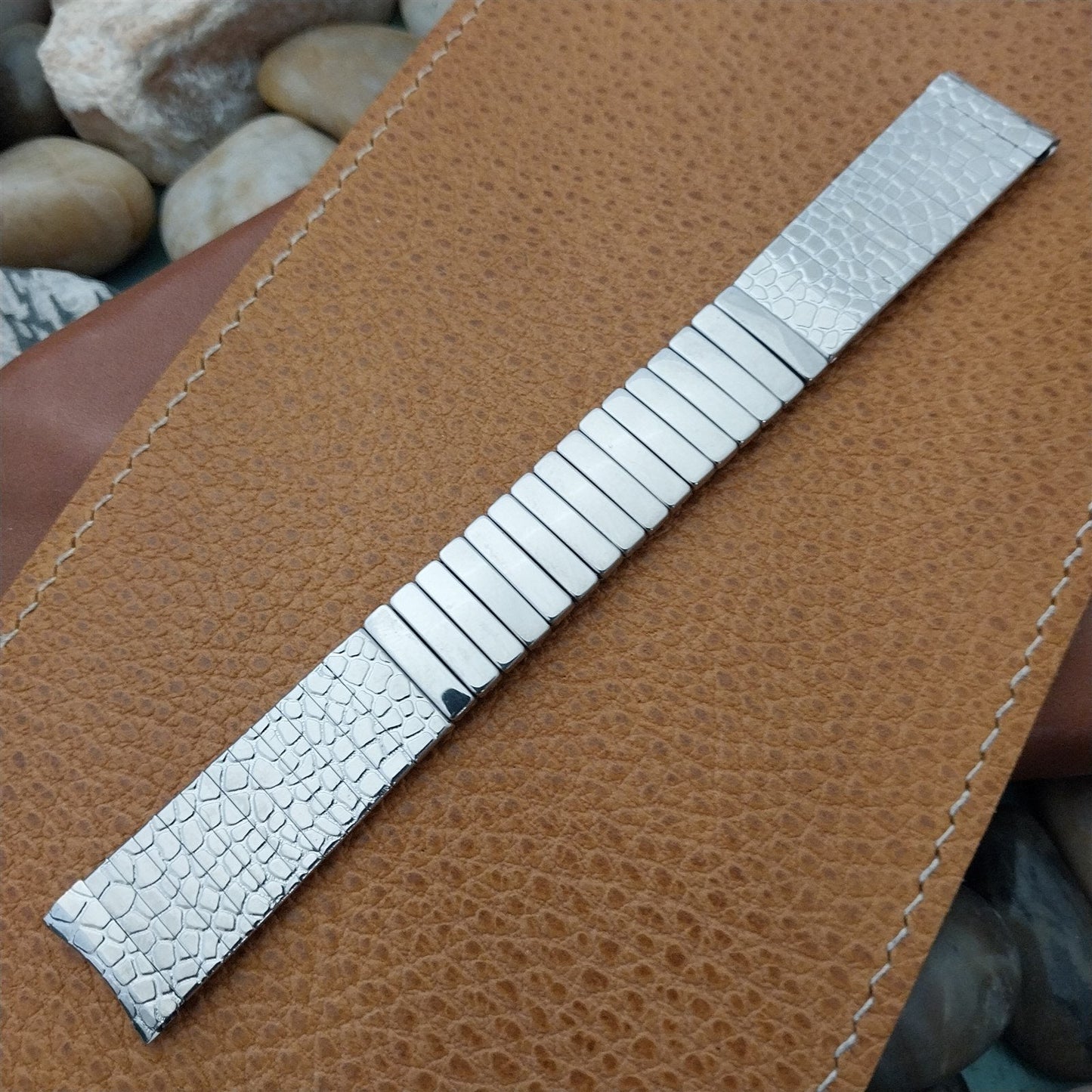 17.2mm Stainless Steel nos 1960s Expansion Craftex Unused nos Vintage Watch Band