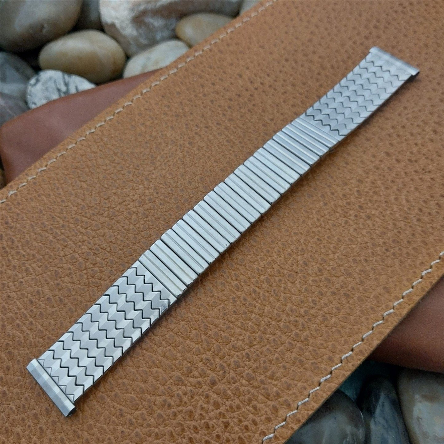 17.2mm Stainless Steel nos 1960s Expansion Craftex Unused nos Vintage Watch Band