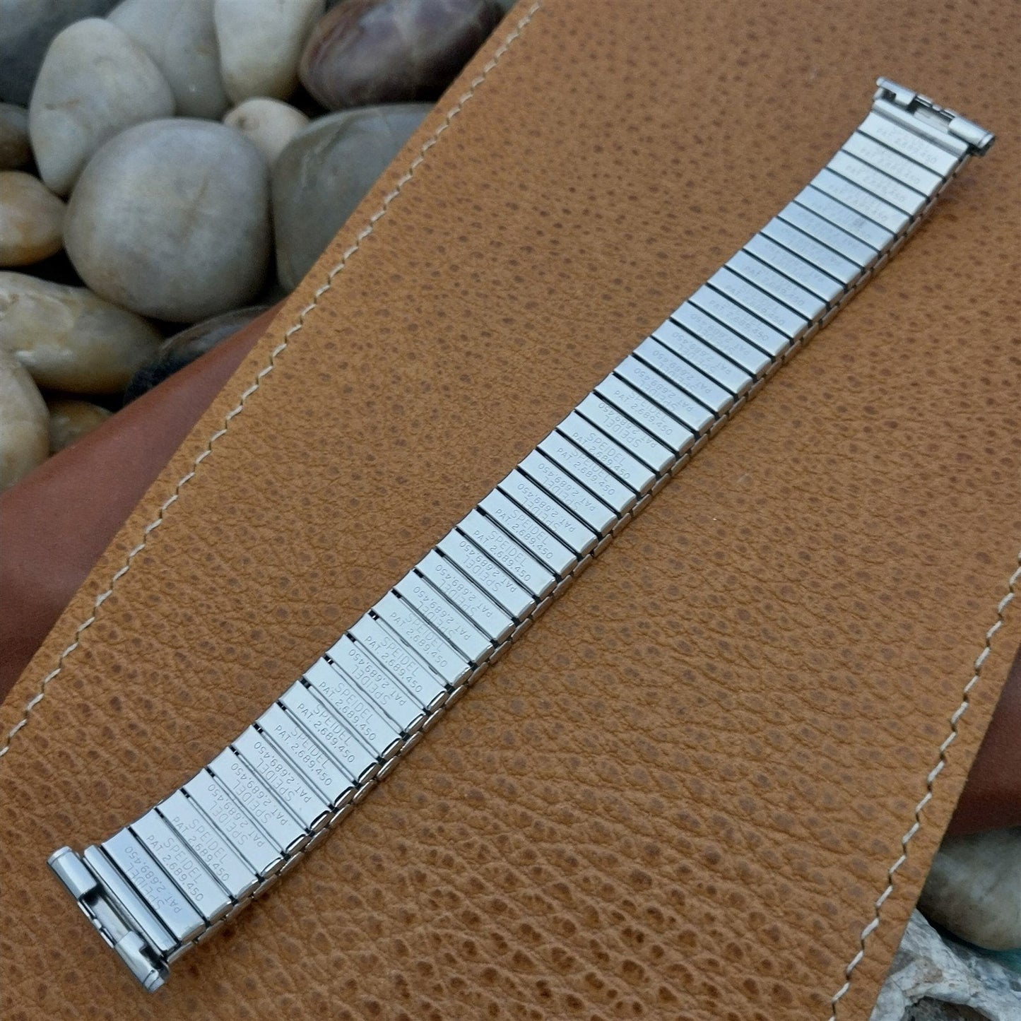 19mm 18mm Speidel White Gold-Fill Expansion 1961 Unused long Vintage Watch Band