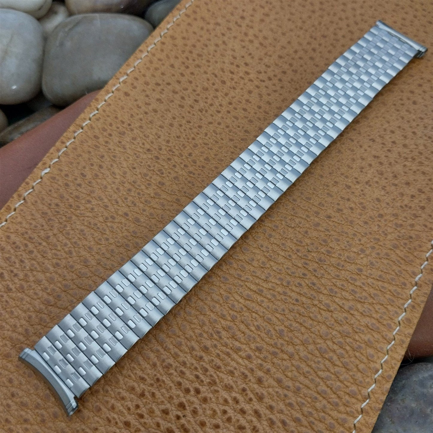 19mm Speidel Radial Wide Brushed Stainless Steel Unused 1970s Vintage Watch Band