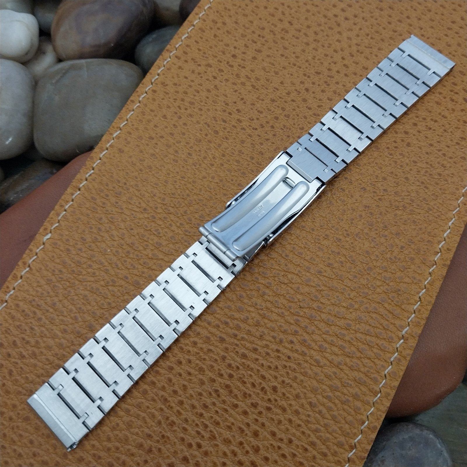 18mm White Gold rgp Hadley Classic nos Unused Vintage Watch Band