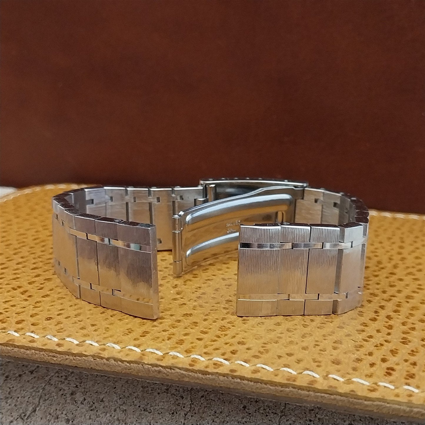 18mm White Gold rgp Hadley Classic nos Unused Vintage Watch Band