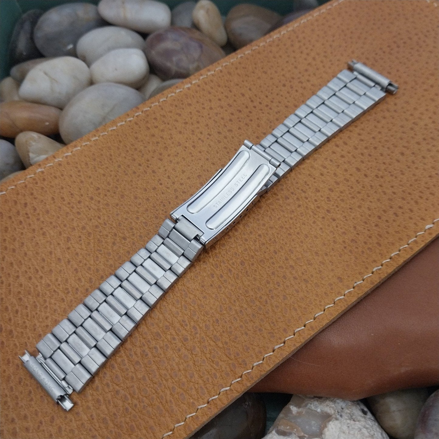 Stainless Steel Bar-Link nos Unused 18mm 20mm 22mm Vintage Watch Band