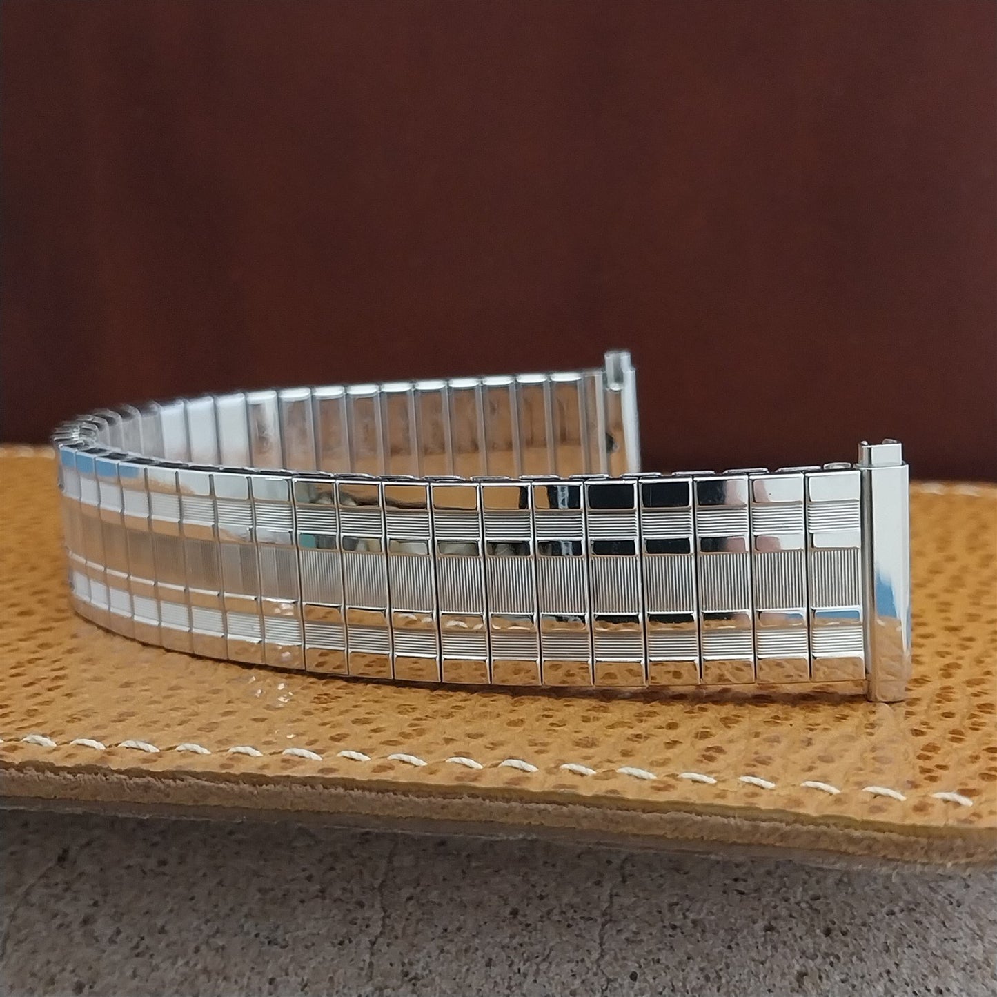 19mm 18mm 16mm 1970s White Gold rgp Speidel Elegante Unused Vintage Watch Band