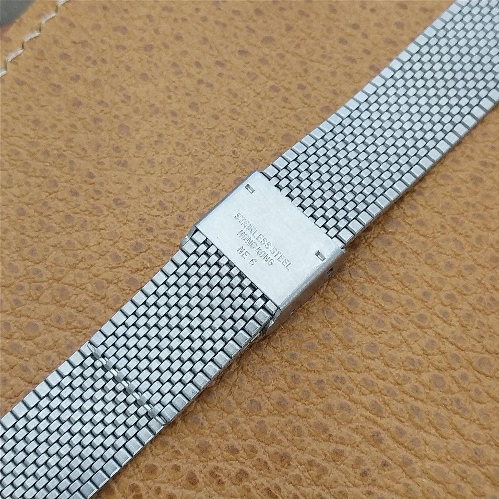 Vintage 2-Piece Stainless Steel 16mm Flared nos Unused Classic Watch Band