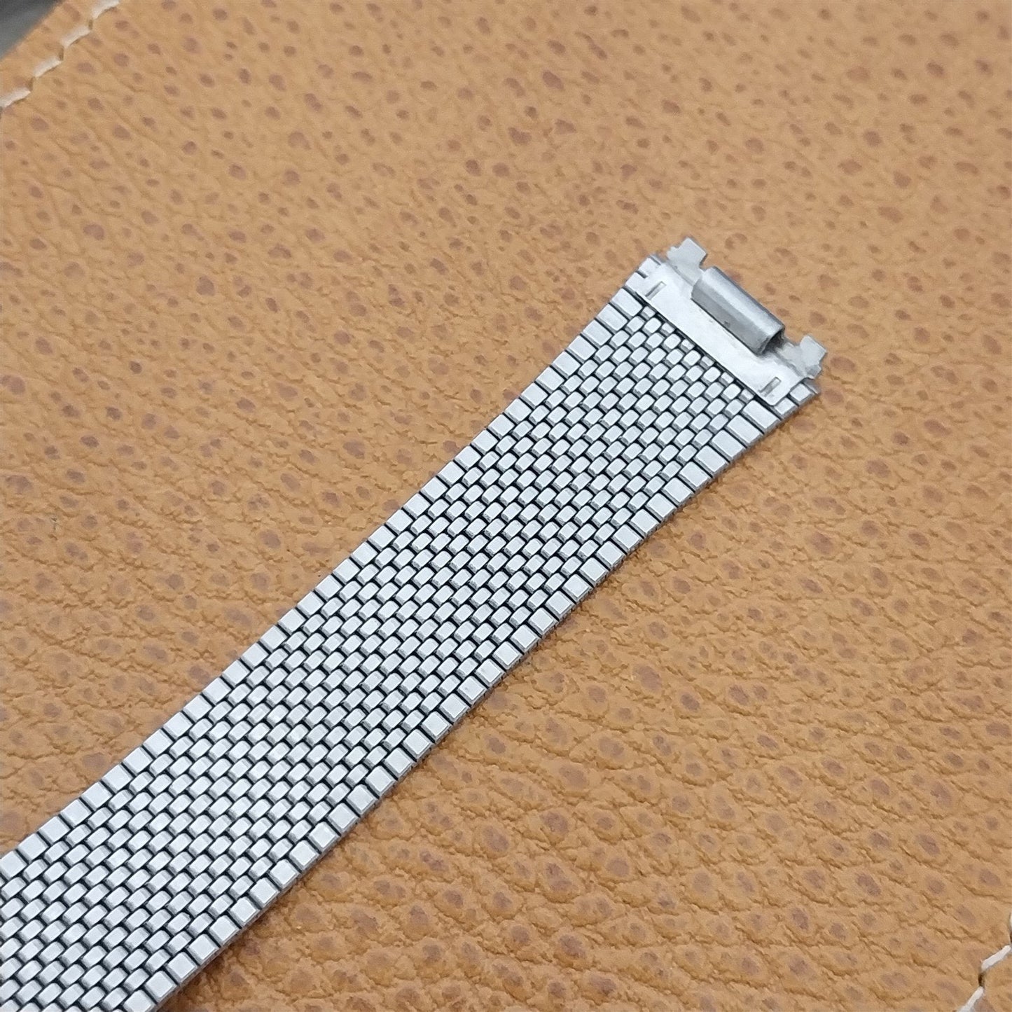 Vintage 2-Piece Stainless Steel 16mm Flared nos Unused Classic Watch Band