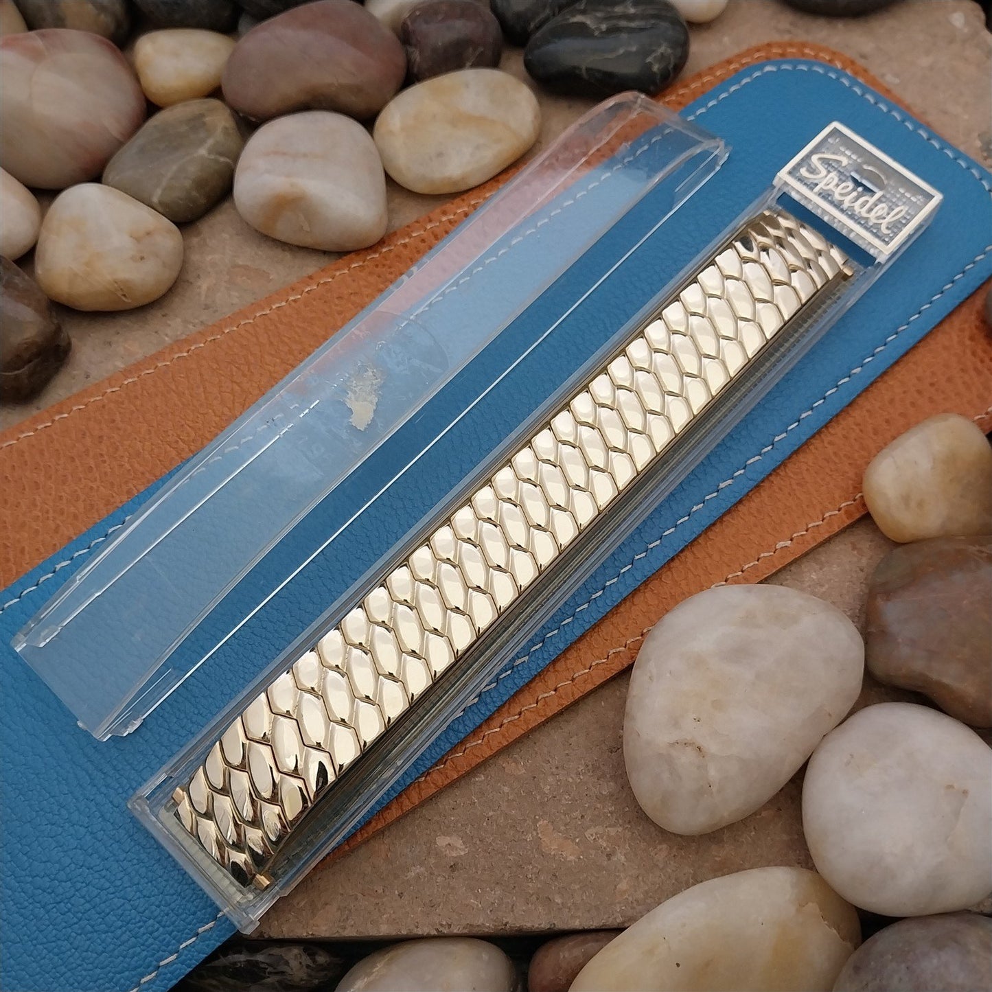 Speidel Wide Golden Era 22mm 20mm Gold-Tone Expansion Unused Vintage Watch Band