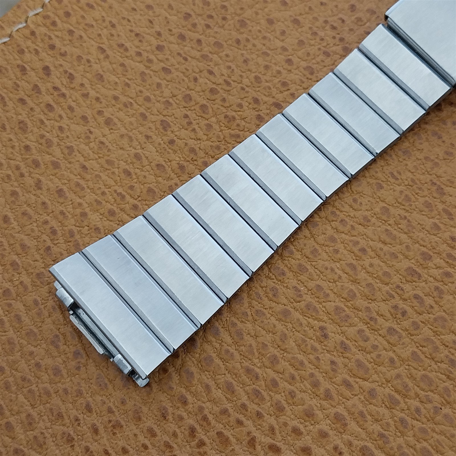 Vintage Caravelle Bulova 17mm Flared Classic Stainless Steel Watch Band
