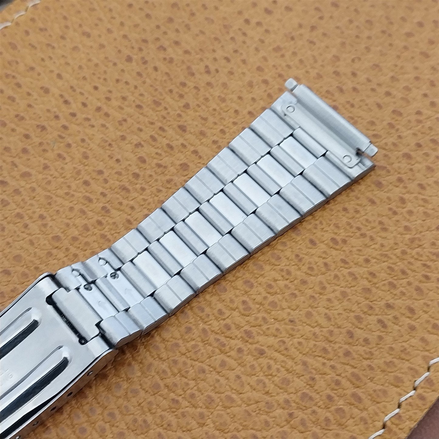 Vintage Caravelle Bulova 17mm Flared Classic Stainless Steel Watch Band